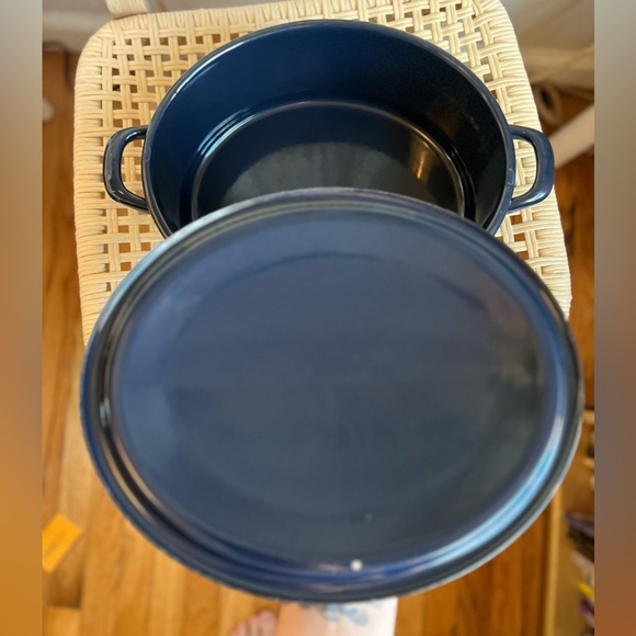 IKEA VARDAGEN Blue Enamel Pot 5.3 Qt Dutch Oven Casserole Dish Discontinued - Picture 10 of 14